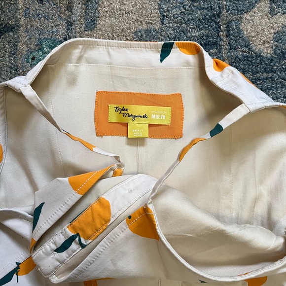 Maeve Colette Midi Dress Orange Citrus Print NWT Anthropologie Size S - Picture 3 of 7